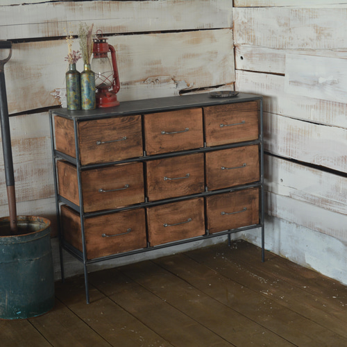 ヴィンテージ風ドロワーチェスト type9 インダストリアル ※受注生産