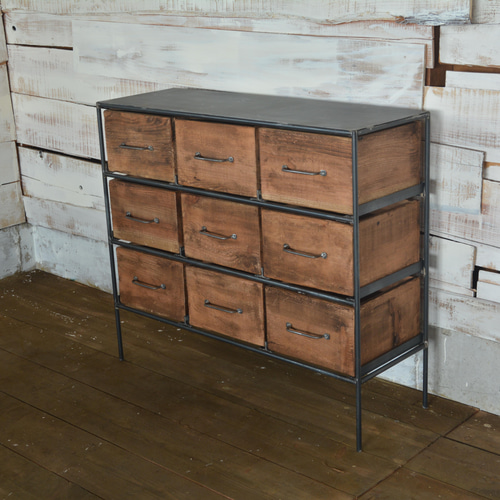 ヴィンテージ風ドロワーチェスト type9 インダストリアル ※受注生産