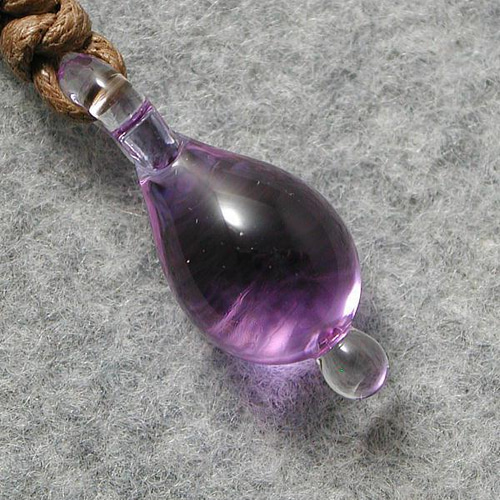 雫のしずく(紫) とんぼ玉 ガラス ネックレス No2101 ネックレス