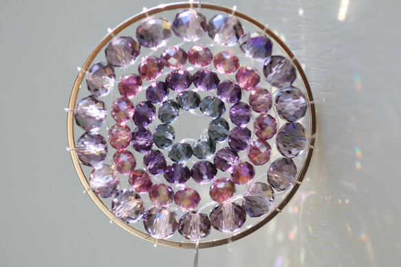 光和彩虹禮物紫色/4cm大曼陀羅捕日器 第3張的照片