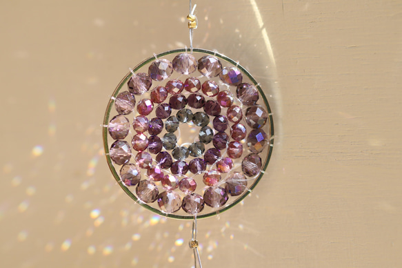 光和彩虹禮物紫色/4cm大曼陀羅捕日器 第2張的照片