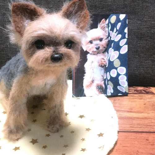 羊毛フェルト　犬　ヨークシャテリア　オーダー　うちの子 羊毛フェルト 犬 ヨークシャテリア オーダー うちの子