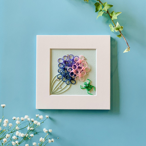 ☆紫陽花・蛙・カタツムリ・壁掛け・水引・ミニチュア・着物・吊るし