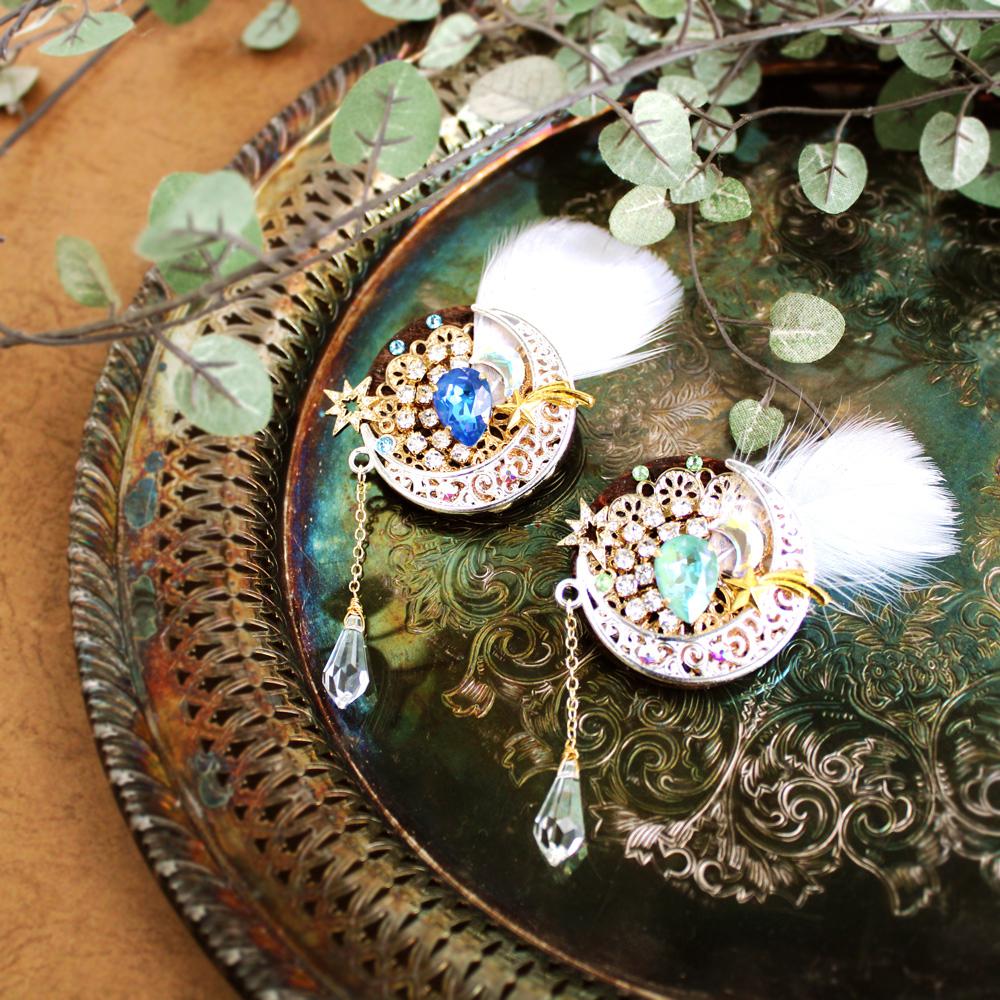 【高級クリスタル使用】耀煌の星ブローチ ☆全２色