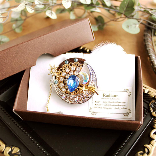 高級クリスタル使用】耀煌の星ブローチ ☆全2色 ブローチ Radiant