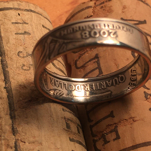 コインリング アメリカ25セント ハワイ 2008年 指輪・リング Depp Coin