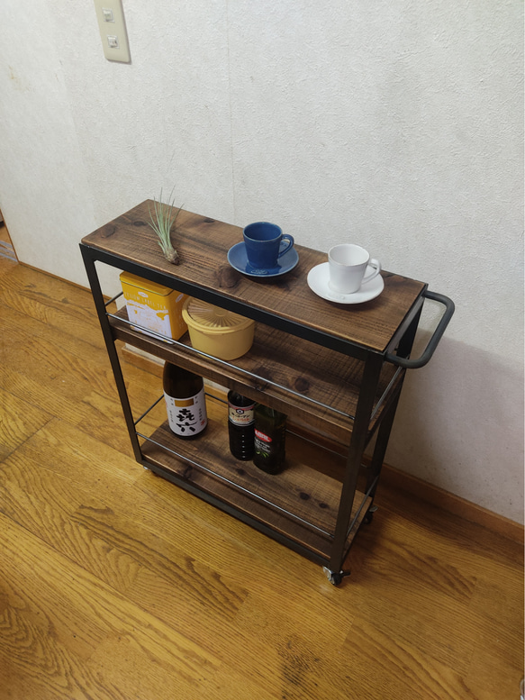 キッチンラック キッチン収納 アイアン 植物棚 キッチンワゴン