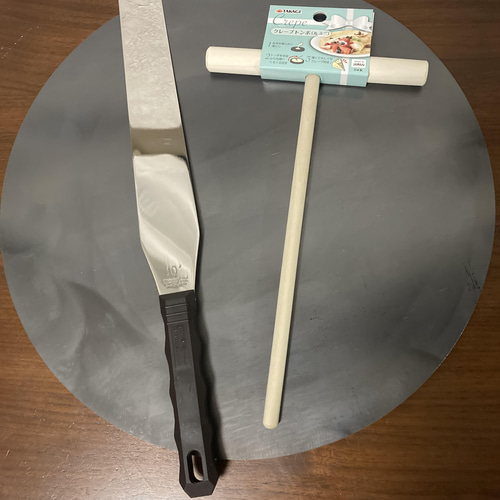 本当に信頼出来る商品 金属ブラシ磨き加工直径35cm9mm厚とクレープトンボミニ 調理器具