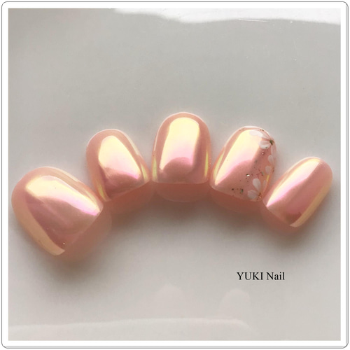 オーロラネイルピンク ネイルチップ（つけ爪） yuki-nail 通販