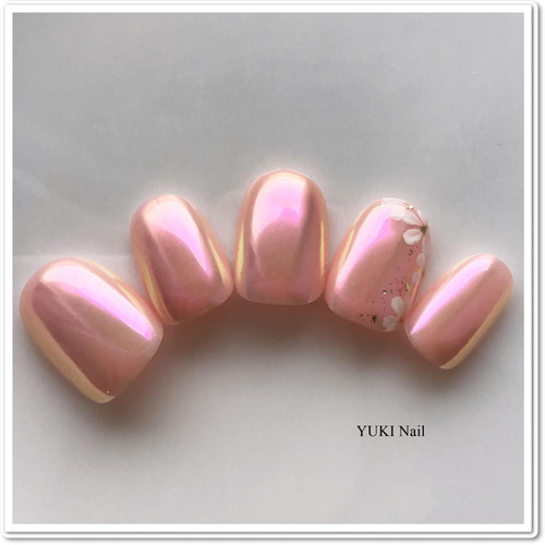 オーロラネイルピンク ネイルチップ（つけ爪） yuki-nail 通販