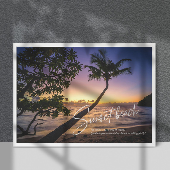 ☆インテリアフォトポスター -sunset beach-【072】 4枚目の画像