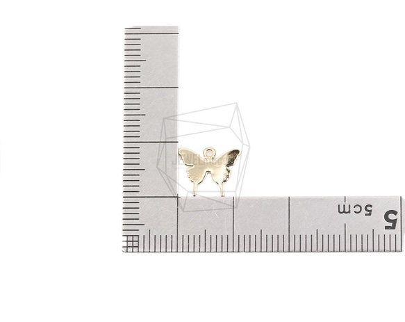PDT-2571-G [2 件] 扁平蝴蝶陰影吊墜，扁平蝴蝶陰影 第5張的照片