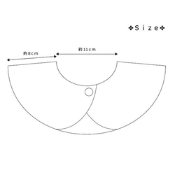 まるで付け襟❤️な360°リバーシブルスタイ。防水タイプ。アイスグレードット❇︎受注生産品❇︎ 5枚目の画像