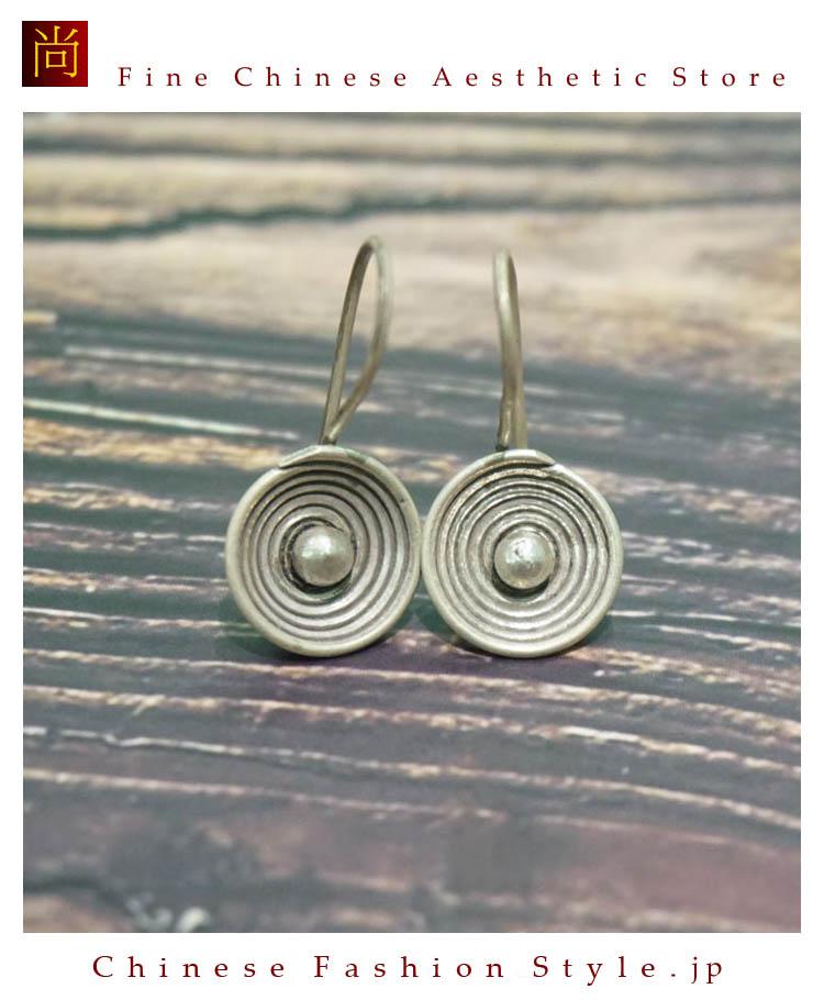 銀純度99％以上のピュアシルバージュエリーアート職人手作りのピアス＃119
