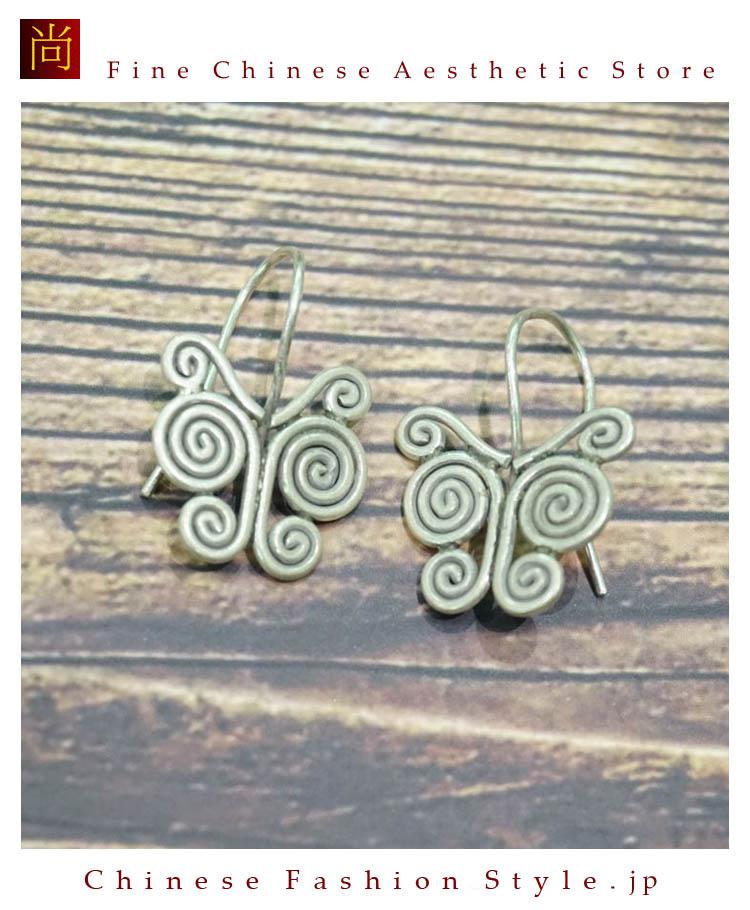 銀純度99％以上のピュアシルバージュエリーアート職人手作りのピアス＃123