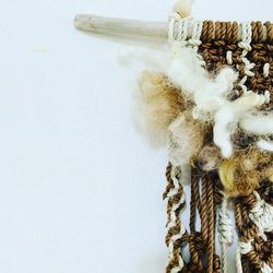 クリクリ羊毛とチョコマクラメのハンギング 4枚目の画像