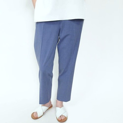 春夏款九分錐形褲（藍灰色） 第1張的照片