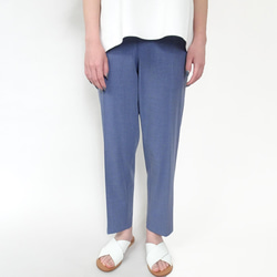 春夏款九分錐形褲（藍灰色） 第9張的照片