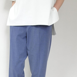 春夏款九分錐形褲（藍灰色） 第5張的照片