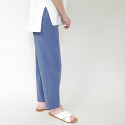 春夏款九分錐形褲（藍灰色） 第4張的照片