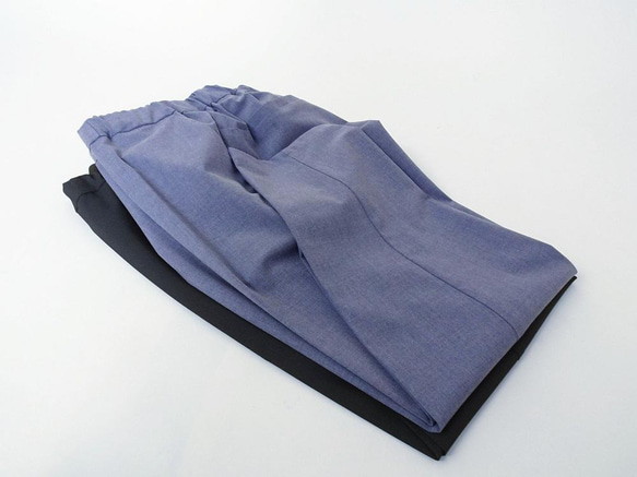 春夏款九分錐形褲（藍灰色） 第10張的照片