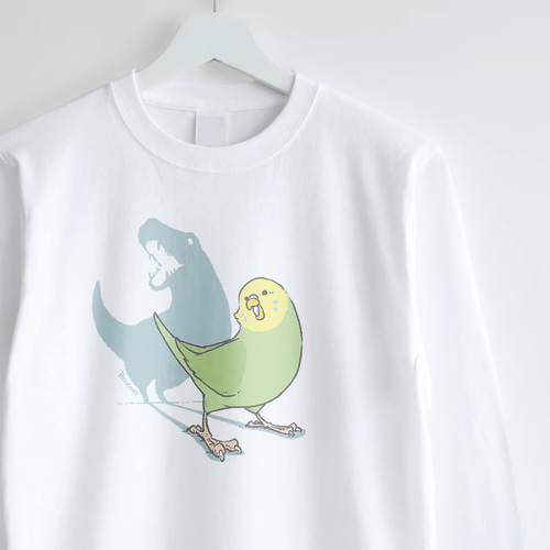 長袖Tシャツ（MOFU MOFU BIRD / セキセイインコとオカメインコと