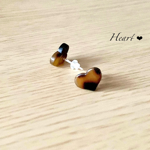 べっ甲♡ハート♡フープ♡ピアス・イヤリングYONEXNEW