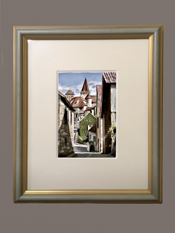 ポストカード ヨーロッパ風景画（組み合わせ自由4枚セット1.000円）No.206  ドルドーニュの中世の村 2枚目の画像