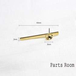 [2 件] 帶底座條形鈦耳環 [鈦柱無扣]-mt-1185 第4張的照片