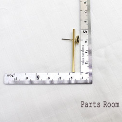 [2 件] 帶底座條形鈦耳環 [鈦柱無扣]-mt-1185 第5張的照片