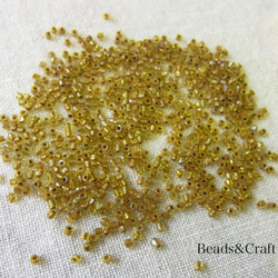 カットビーズ　ゴールド×マスタード 1枚目の画像