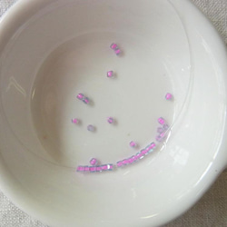 カットビーズ　ピンク×ブルーグレー 3枚目の画像