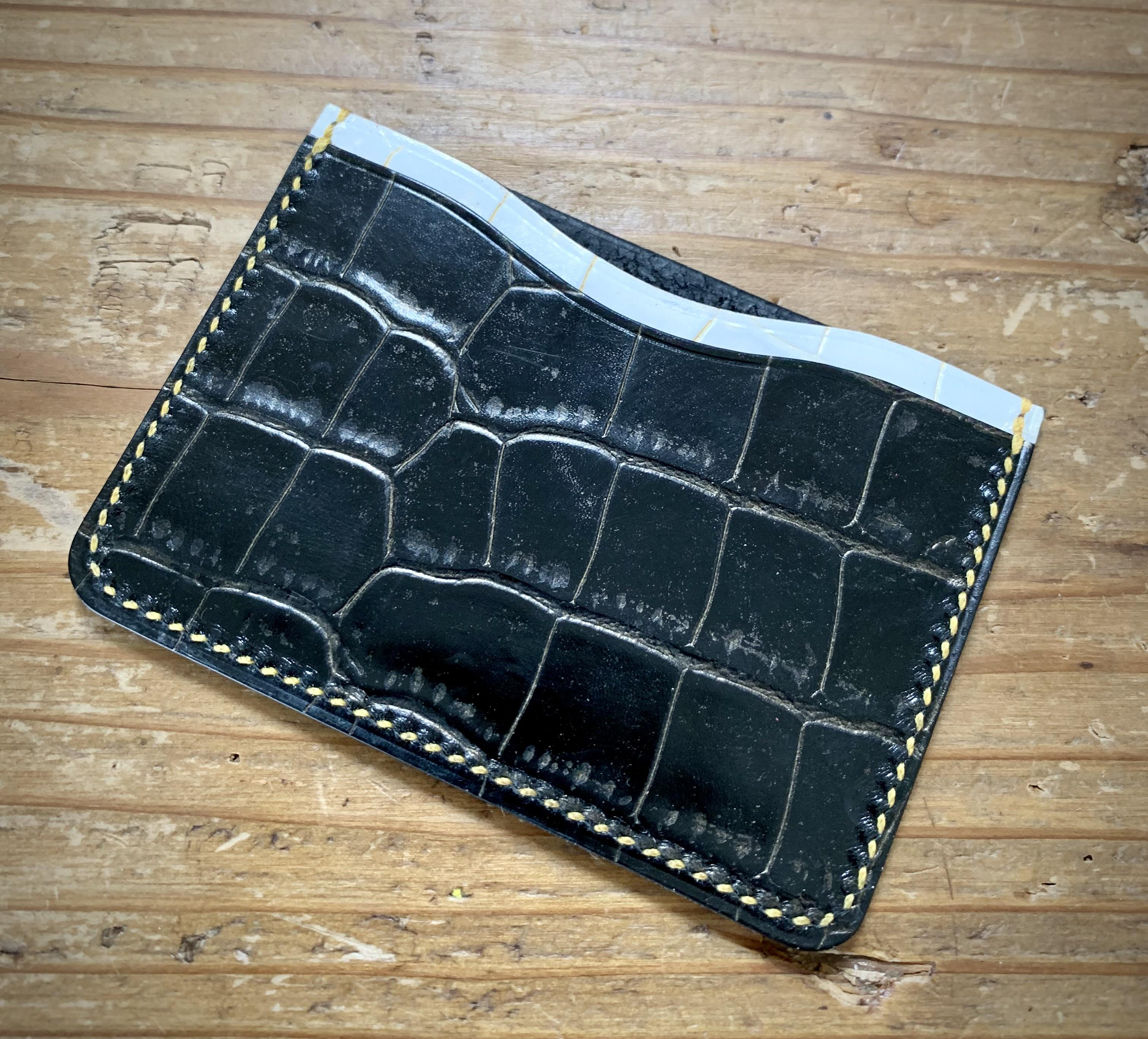 手縫いの革のパスケース『p - pianino Topolino6』