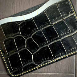 手縫いの革のパスケース『p - pianino Topolino6』 8枚目の画像