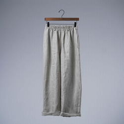 【プレミアム】Linen pants リネン100% バギーパンツ / フラックス b011f-flx1 12枚目の画像