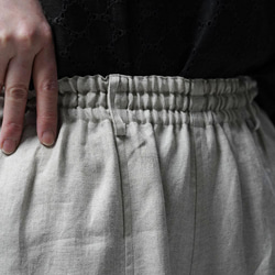 【プレミアム】Linen pants リネン100% バギーパンツ / フラックス b011f-flx1 9枚目の画像