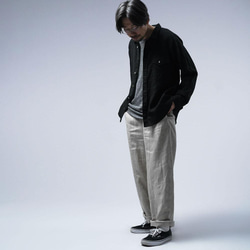 【プレミアム】Linen pants リネン100% バギーパンツ / フラックス b011f-flx1 7枚目の画像