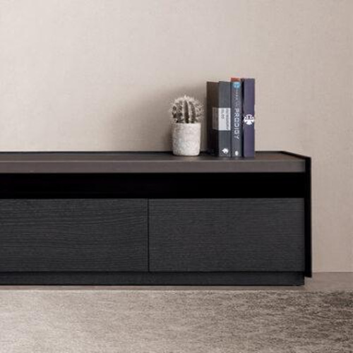 オーダーメイド ローボード テレビ台 モノトーン 黒家具 ブラック AV