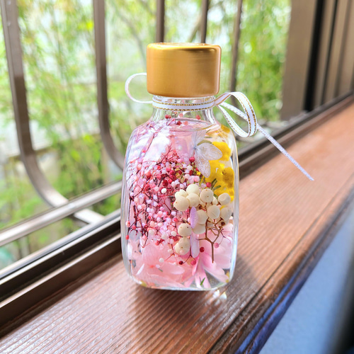 花かんざしとミモザのハーバリウム2本セット
