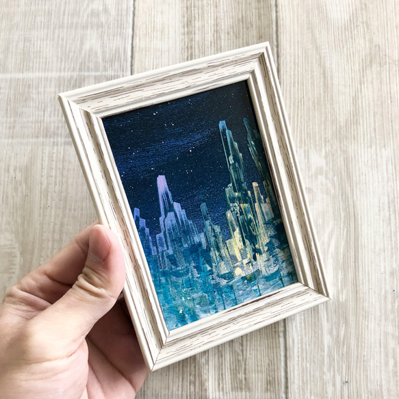 ちょっとしたスペースに飾るスプレーアート ミニ原画 スタンド