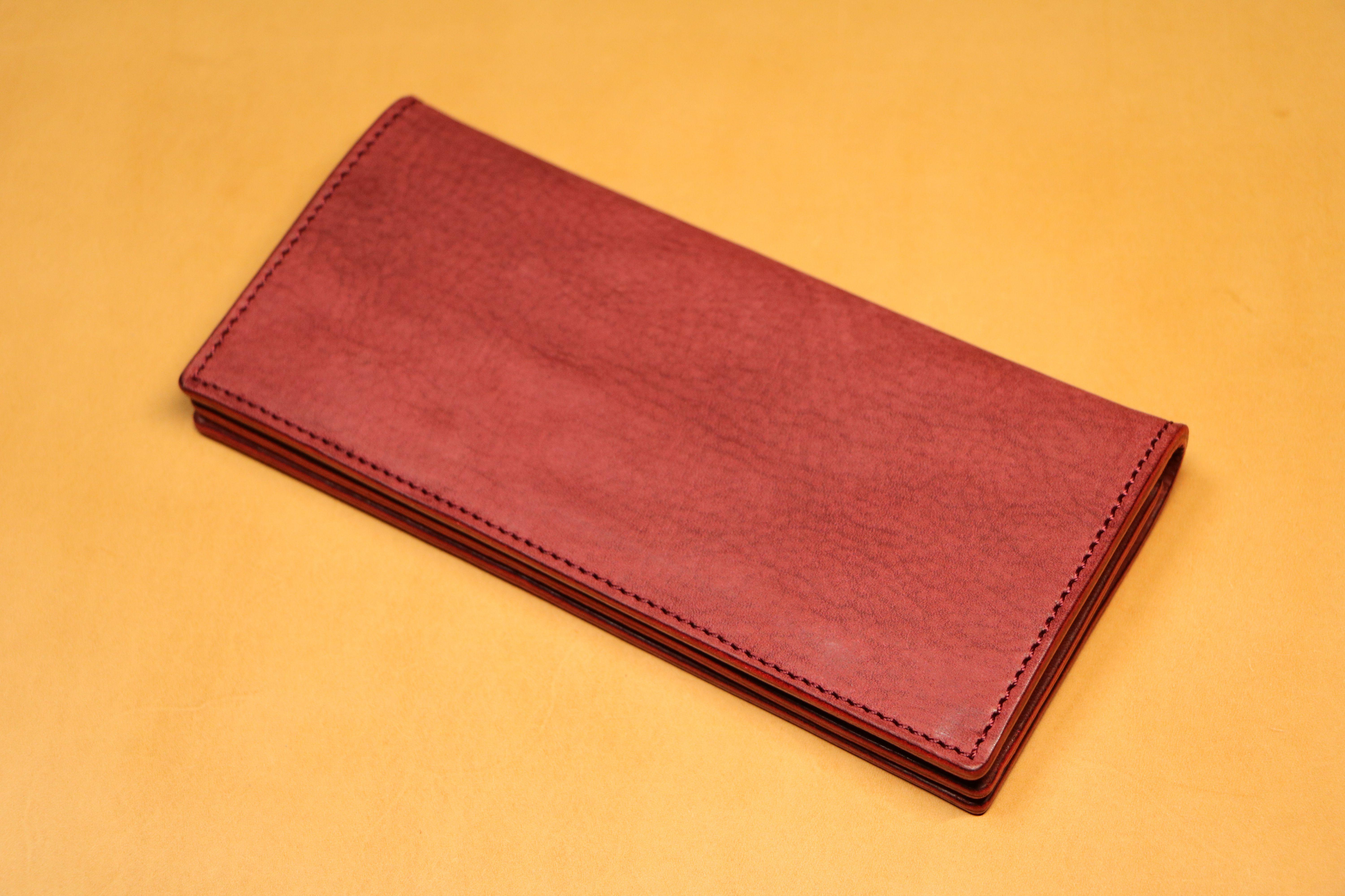 【スタンダード長財布】国産オイル ワイン EA-011