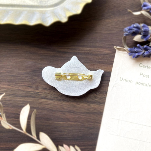 Milkteapot brooch｜ミルクティーポットブローチ 紅茶 ブローチ