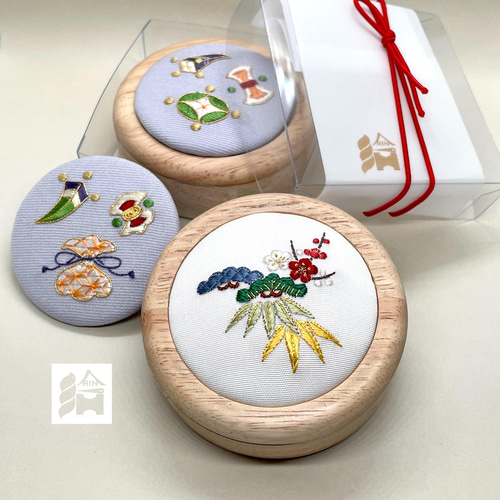 フランスアンティーク 刺繍 シルク ケース