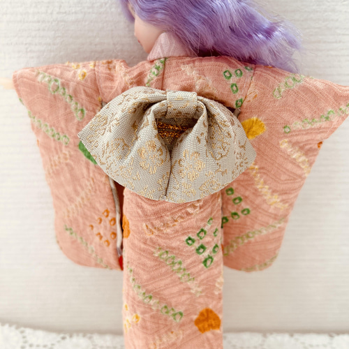 リカちゃん 正絹着物 帯セット 絞り 花柄 その他人形 H's made 通販