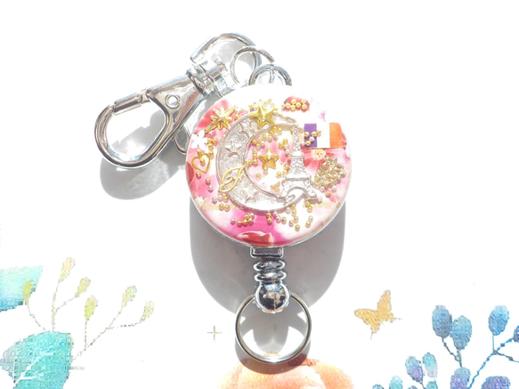 “Creema Limited” Crescent Moon &amp; Eiffel Tower Resin Reel Key 第9張的照片