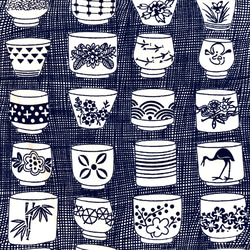 ナナ手縫いのがまぐち：茶碗ガマグチ手持ち竹口金鞄 7枚目の画像