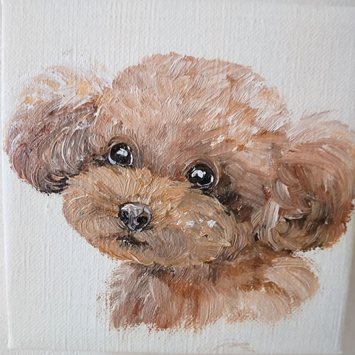 トイプードル〈 12cmキャンバス 〉 絵画 Atelier kiyomi 通販