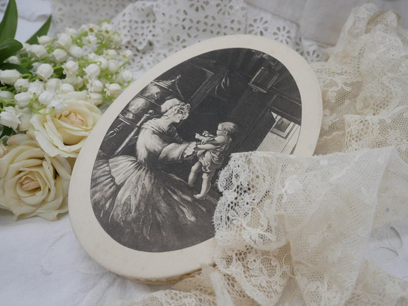 フランス　アンティーク　ドラジェボックス　オーバル フランスアンティークオーバルドラジェボックス その他素材 cherir