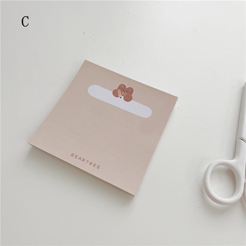 在庫清掃セール】ル 4冊セット 付箋 メモ帳 粘着なし 約200枚 韓国  