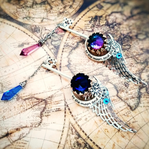 異世界の鍵ブローチ ブルー 中級魔法 ウィザード専用 水属性